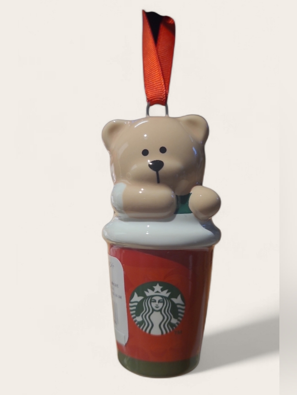 NWT 2025 STARBUCKS JAPAN Bearista bear Ceramic Red coffee cup Ornament